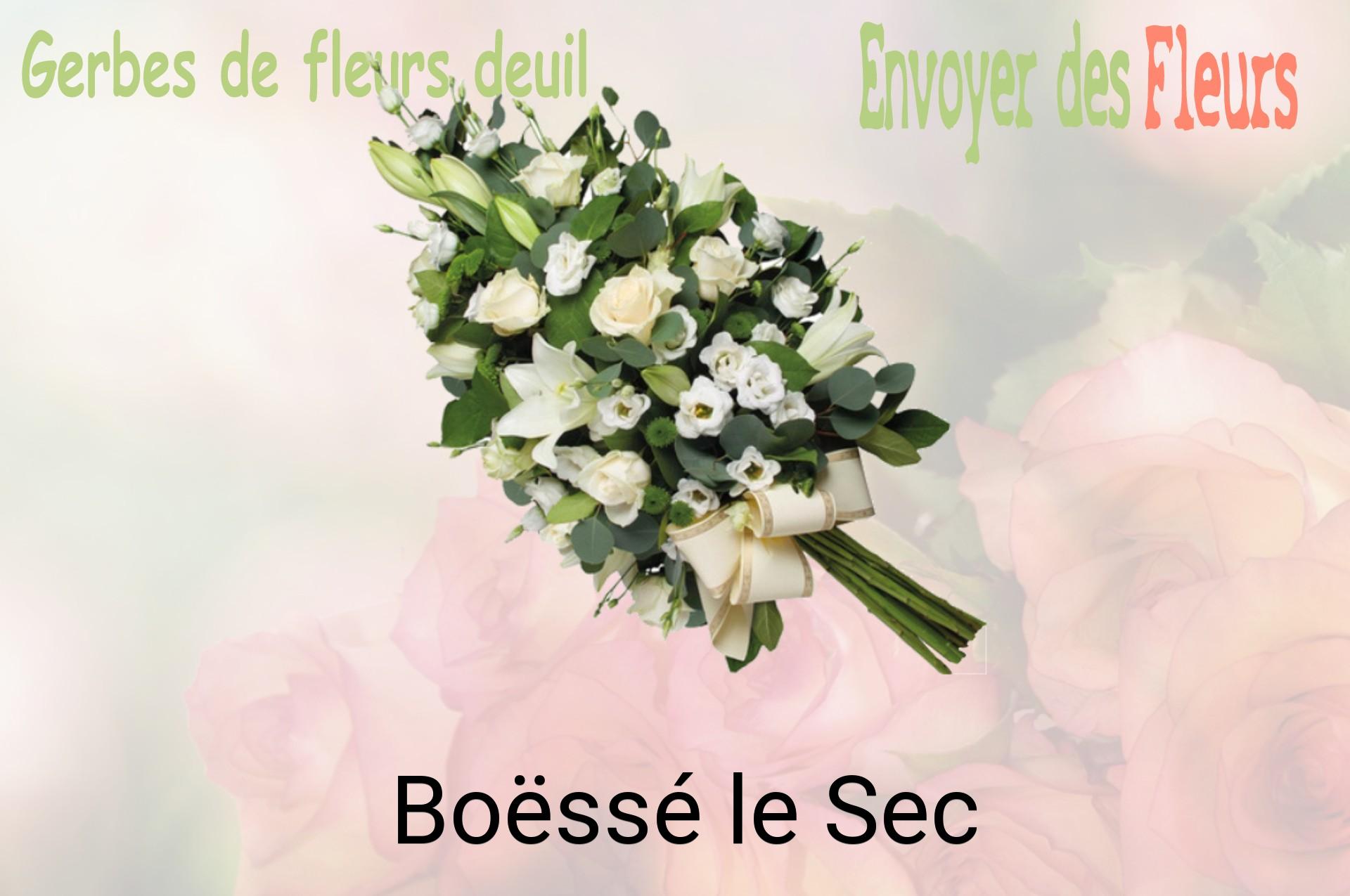 Gerbe de fleurs de deuil livrée à Boëssé-le-Sec